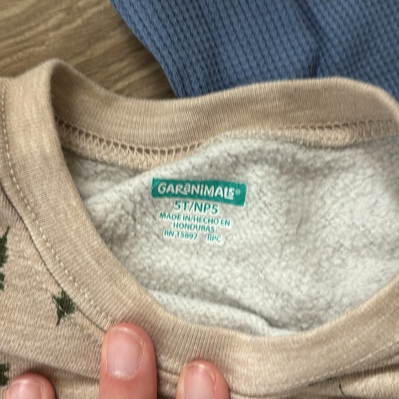 Kids Nature-Themed Shirts Set - Blue, Green, and Cream - Picture 5 of 7